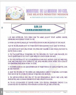 Les dix commandements du mariage Divin