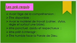 Les pré-requis pour suivre ses cours